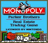 Monopoly title screen for GameBoy Color